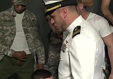 Hot Bukkake Orgy with Intense Gay Blowbang Action