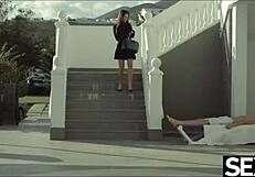 Three Gorgeous Naked Girls Engage In Wild Lesbian Sex In Shower