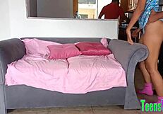 Innocent Latina niece plays and ends up sneaking sex