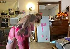 painted in red with sally omalley's fat body