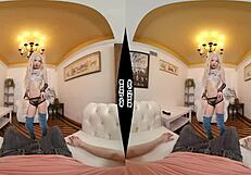 Kenzie Reeves explores wet dreams in a POV wanking session with close-up views.