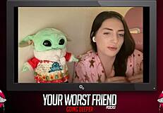 aria carson, your worst friend, goes deeper in interracial blowjob