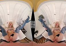 Kenzie Reeves explores wet dreams in a POV wanking session with close-up views.