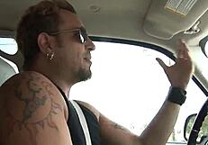 ryders giving blowjob to stranger on street