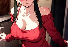 Yor Briar’s sexual prompting to masturbation on anime
