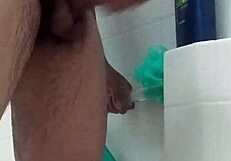 Washing My Big Brown Dick