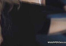 Flawless girlfriend in lingerie gets her cock sucked on homemade tape