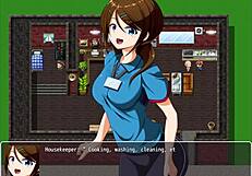 Housekeeper gets fucked by npc at work in detailed creampie scene