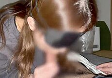 can you believe this housewife's vacuum blowjob? it's intense!