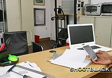 i saw this chick in short skirt get rubed and banged by horny director