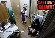 On set of a crazed hospital themed shoot with Lanie and her amazing natural tits