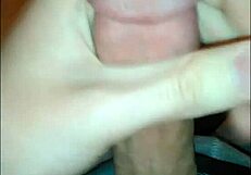 rubbing my long hard 7-inch cock and cumming twice