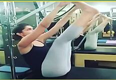 Deepika Padukone exercises in skimpy leggings during hot yoga session
