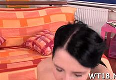 hey, horny teen couple starts kissing, then he sucks her tits before blowjob! 😏