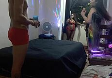 I got naked at the party, drooling over all those women with big natural tits.