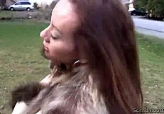 Victoria Sucks Guy's Cock in Car POV Public