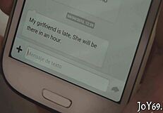 young woman uses toy to reach climax