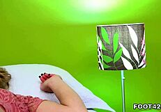 Blaten Lee Strokes Cock With Sexy Toes! Watch Her Blowjob And Cowgirl Fucking!