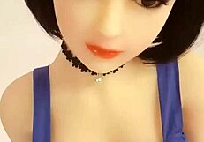 158 cm sex doll Adele TAKES IT HARD in tight pussy