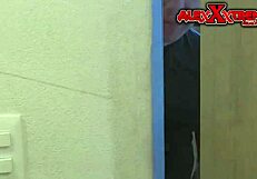 Alexxxtreme Gets Hot at Home, Spies on Roomie Showering