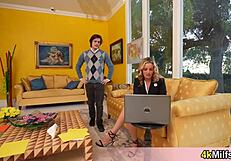 Sexy Chick in Stockings! Put Dick in Mouth!