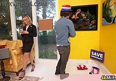 Sexy Chick in Stockings! Put Dick in Mouth!