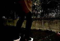 Crossdresser from Taiwan performs outdoors all by himself