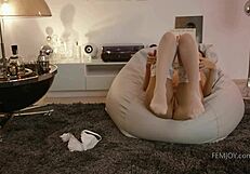 Young beautiful girl with small tits masturbates to orgasm in solo softcore session