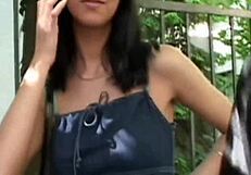 brunette hints at joining a steamy threesome group