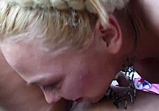 Hippie girls eat pussy outdoors!