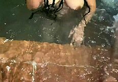 homemade threesome with latina and ebony in jacuzzi