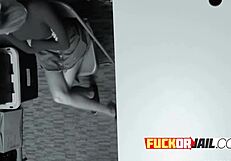 Skinny blonde conquers huge shaft right in office setting