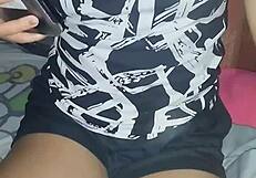 Asian Beauty Gets Cumshot in Tummy!