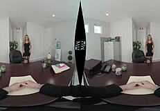 Sensual of busty office beauty – seductive scene of Kayla Kayden and beautiful blonde