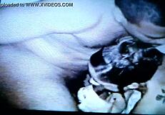 mexican milf passionately sucks big black cock with sloppy blowjob