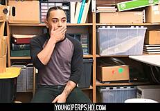 Twink punished with anal by gay security guard