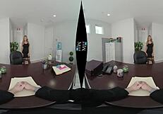 Sensual of busty office beauty – seductive scene of Kayla Kayden and beautiful blonde