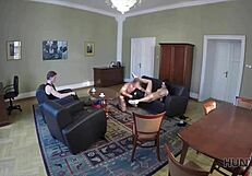 Skinny teen sucks for cash