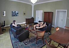 Skinny teen sucks for cash