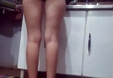 Hidden recording of stepmother without panties having sex