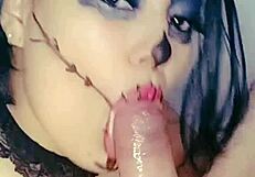 deep blowjob on big cock