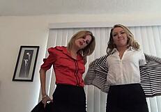 good cop bad cop giving wild footjob action