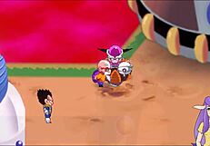 I explore Dragon Ball Kame Paradise 2 in time travel multisex hentai