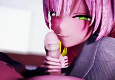 hmv blue archive mozuku gets blowjob and creampie