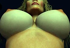 Drawing of pretty fatty mature lady riding a dildo
