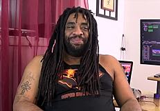 Poizon Ivy gives a sloppy blowjob to his small cock