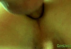 Twink fiddles foreskin and barebacks