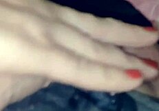 Whore's Mouth Fucked While Licking Balls Close Up