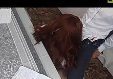 redhead student swallows cum from teacher fucking