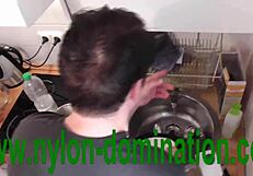 nylon domina humiliates and trains her housewife slave with spitting
